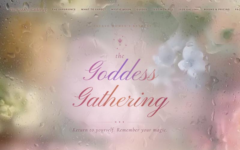 The Goddess Gathering website home page (opens in a new tab)