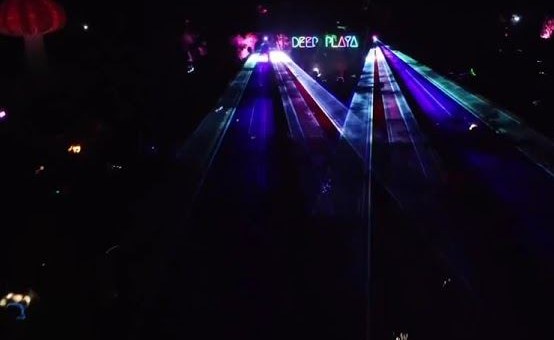Video still: Deep Playa 2023, drone zoom out